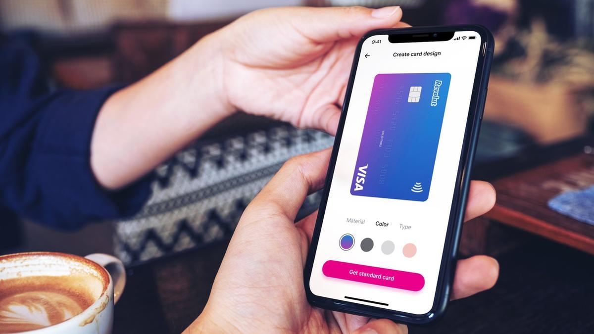 Una carta di pagamento digitale di Revolut