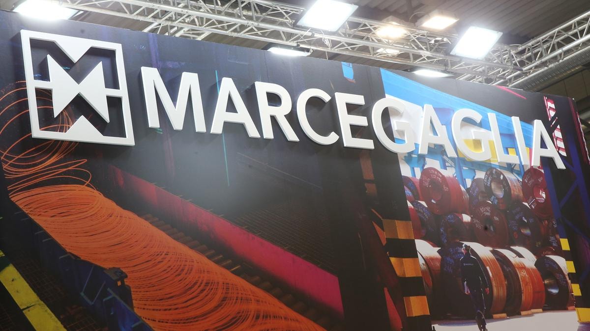 Il logo delle acciaierie Marcegaglia