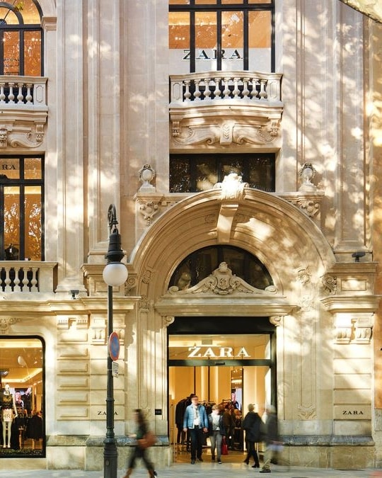 Il negozio Zara a Mallorca (ph Inditex official website)