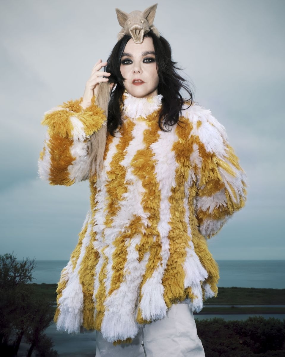Björk veste Bottega Veneta (courtesy Bottega Veneta)