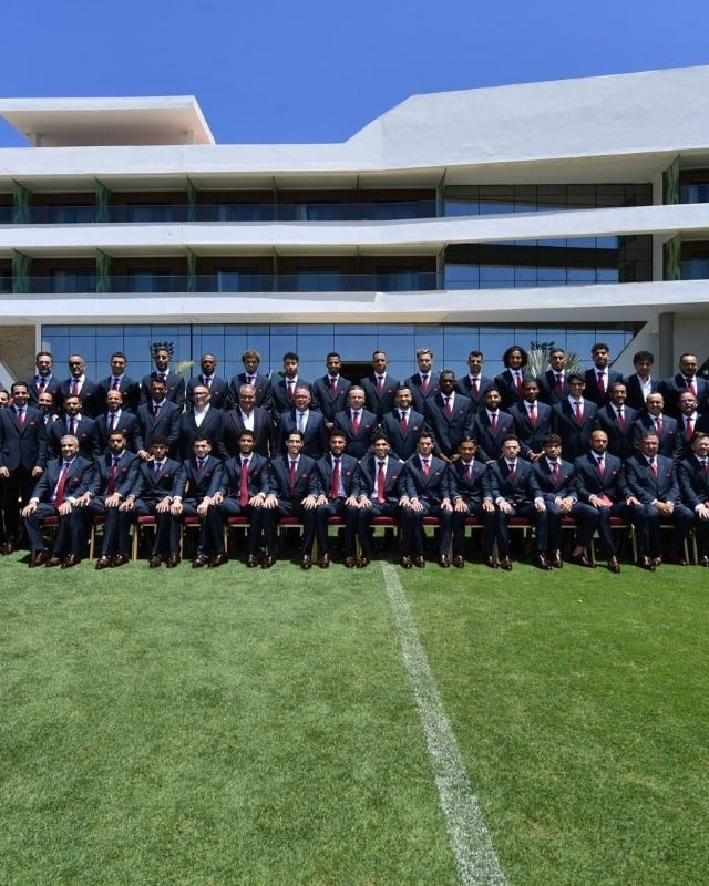 La Nazionale del Marocco con la divisa firmata Pignatelli (courtesy Pignatelli)