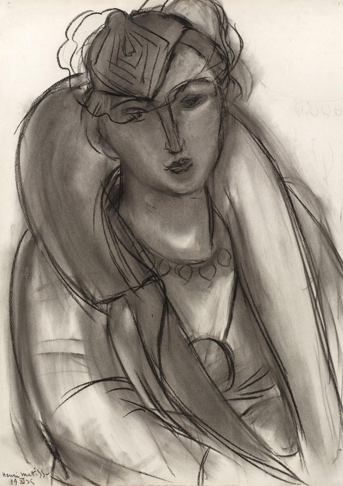 Henri Matisse, Lydia (E?tude pour ?Portrait au manteau bleu?).