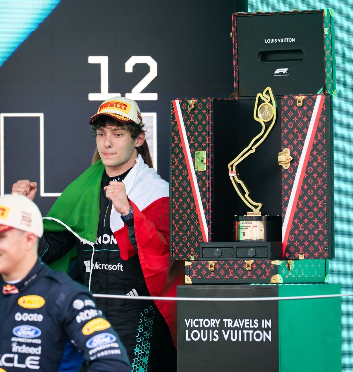 Kimi Antonelli vince il Gran Premio di Formula 1 di Monaco e si aggiudica il trofeo Louis Vuitton (courtesy Louis Vuitton)
