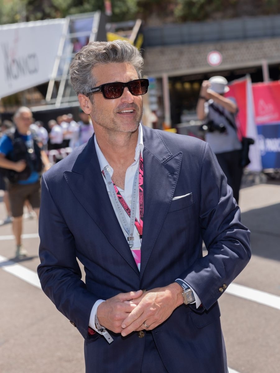 Patrick Dempsey in Brunello Cucinelli al Gran Premio di Formula 1 di Monaco (courtesy Brunello Cucinelli)