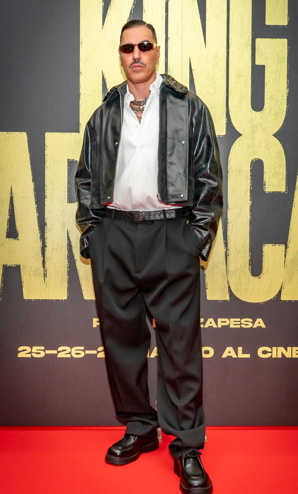 Il rapper Marracash in Bottega Veneta (Photo by Francesco Prandoni/Getty Images)