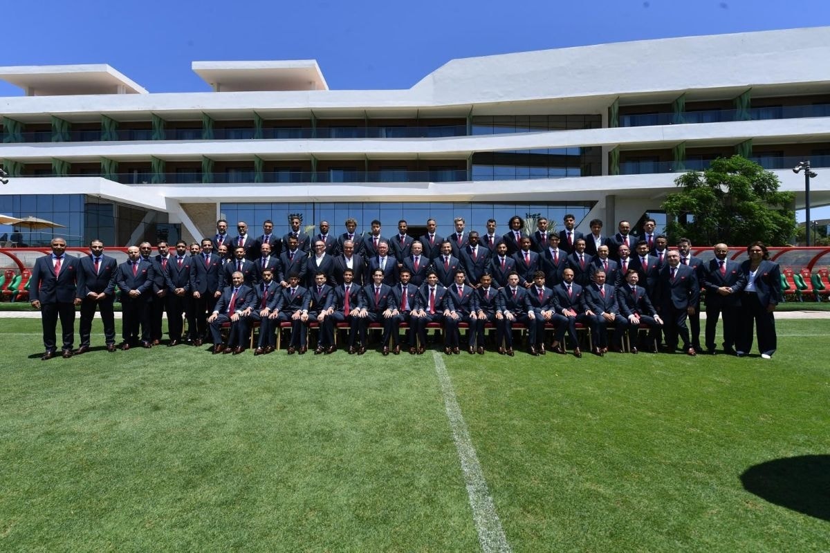 Un'immagine della Nazionale del Marocco con la divisa firmata Pignatelli (courtesy Pignatelli)