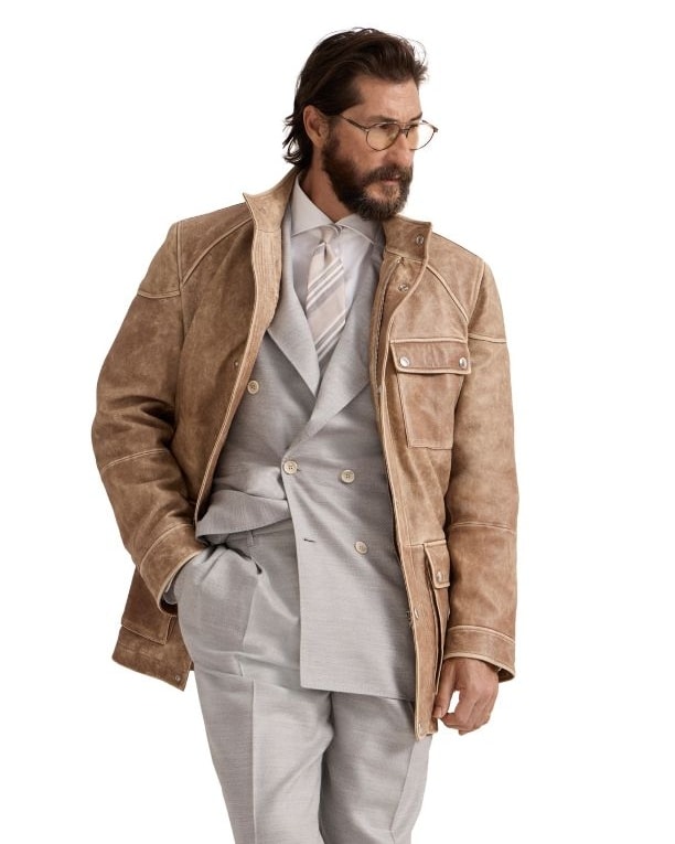 Un look Brunello Cucinelli spring-summer 2027 (courtesy Brunello Cucinelli)