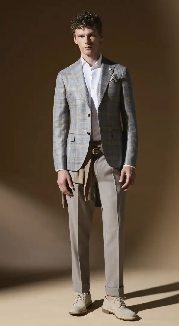 Un look Luigi Bianchi sartoria p-e 2027 (courtesy Lubiam)