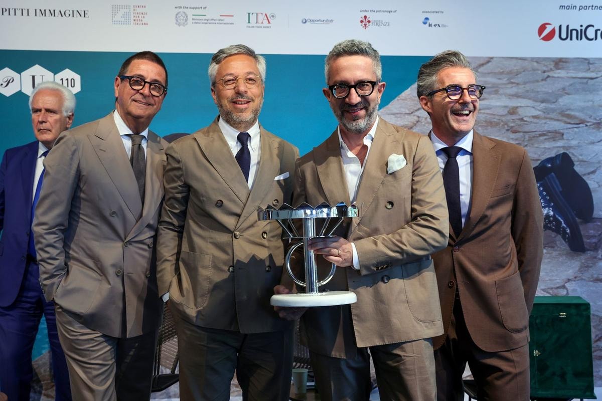 Da sinistra Antonio de Matteis, Gianni Giannini, Jerry Giannini e Ivano Cauli (courtesy Pitti immagine)