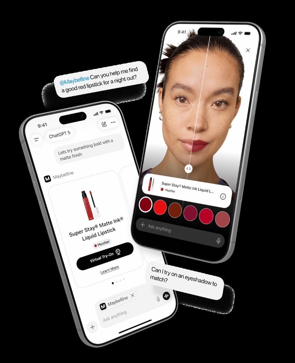 La piattaforma di Makeup virtual try-on di Maybelline New York (ph L'Oréal official website)