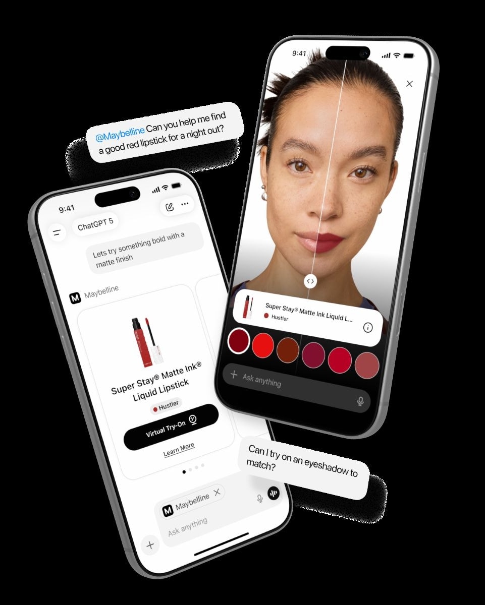 La piattaforma di Makeup virtual try-on di Maybelline New York (ph L'Oréal official website)