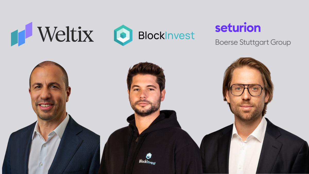 Antonio Chiarello, ceo di Weltix; Lorenzo Rigatti, ceo di Blockinvest; Swen Wilke, Deputy Ceo & Cgo di Seturion