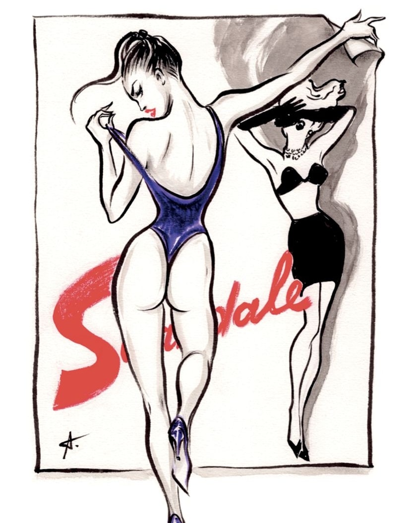 Un'illustrazione di Antoine Kruk per Scandale (courtesy Scandale)