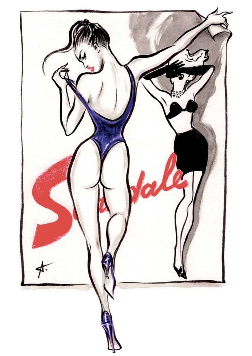 Un'illustrazione di Antoine Kruk per Scandale (courtesy Scandale)