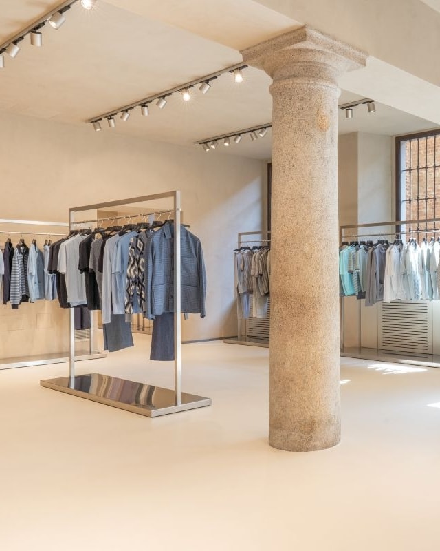 Lo showroom di Piacenza 1733 a Milano (courtesy Piacenza 1733)