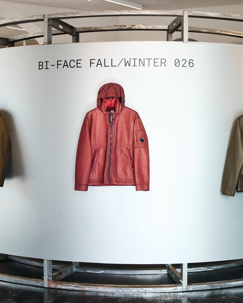 Un'immagine dell'installazione C.P. company da Antonioli (courtesy Antonioli)