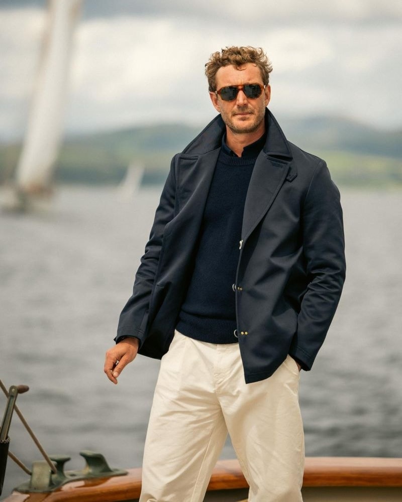 Pierre Casiraghi con indosso la giacca Fay Atlantic (courtesy Tod's)