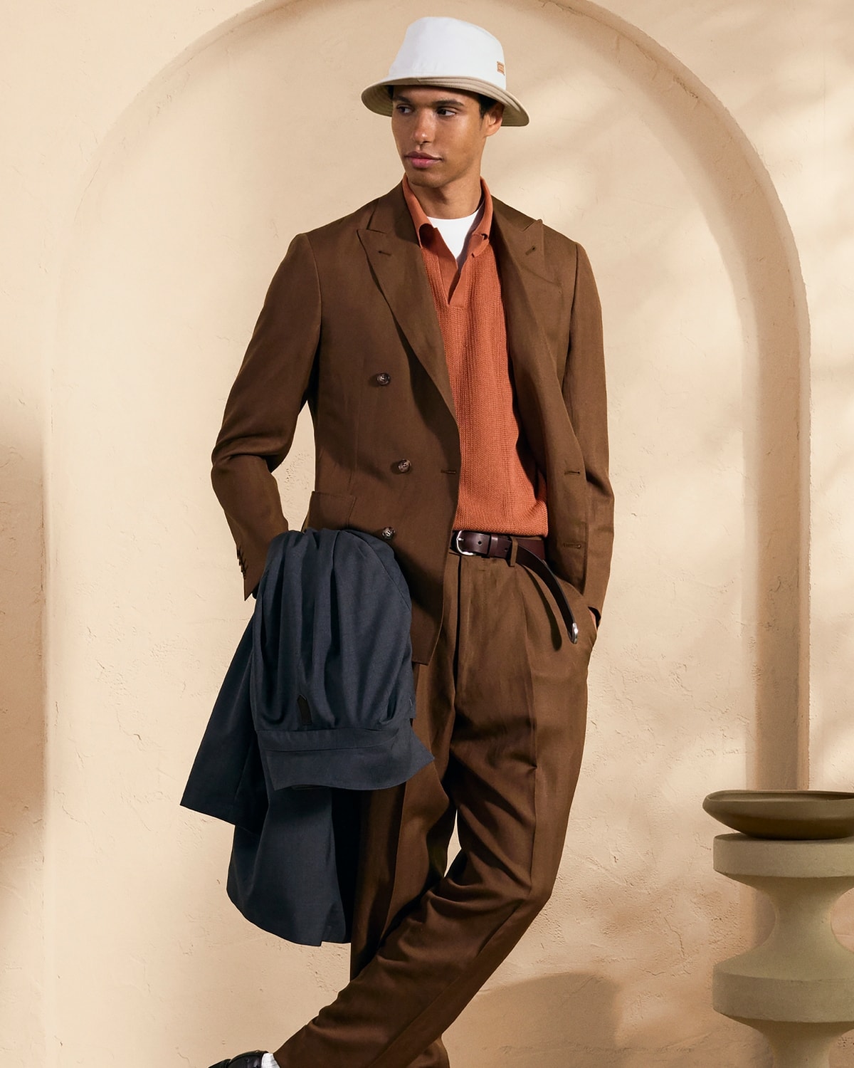 Un look Canali spring-summer 2027 (courtesy Canali)