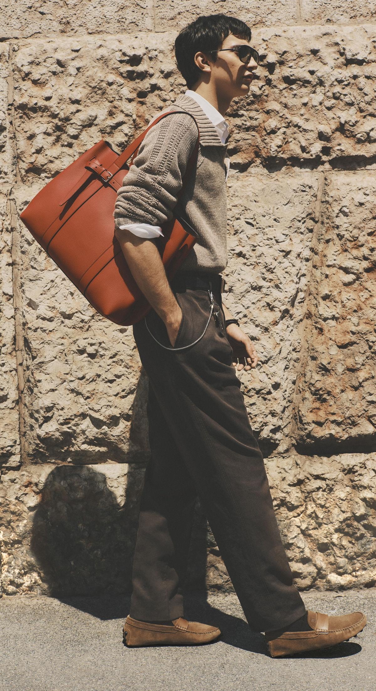 Un look Tod's spring-summer 2027 (courtesy Tod's)