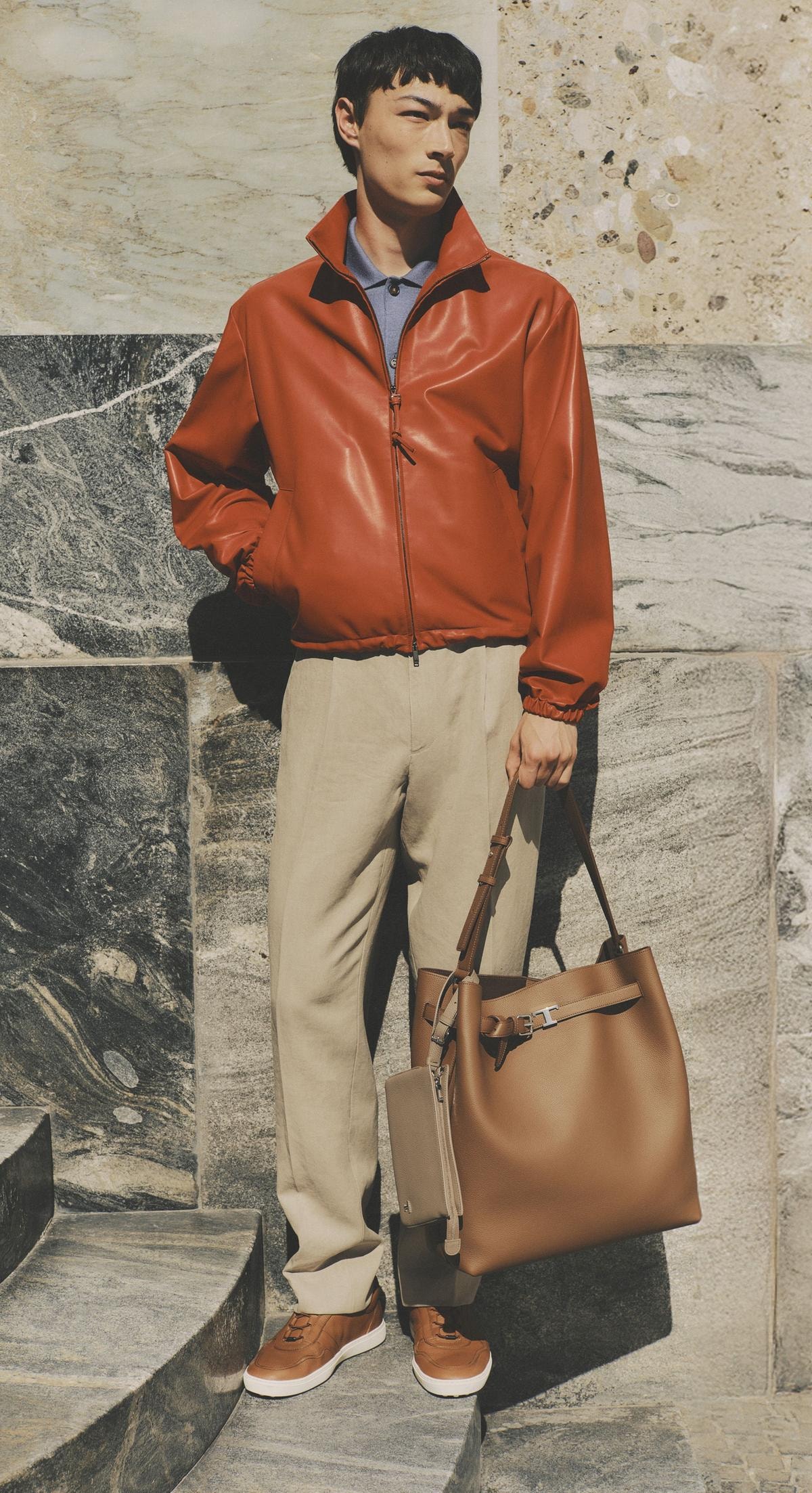 Un look Tod's spring-summer 2027 (courtesy Tod's)