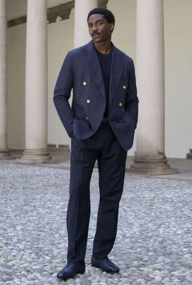 Un look Brioni spring-summer 2027 (courtesy Brioni)