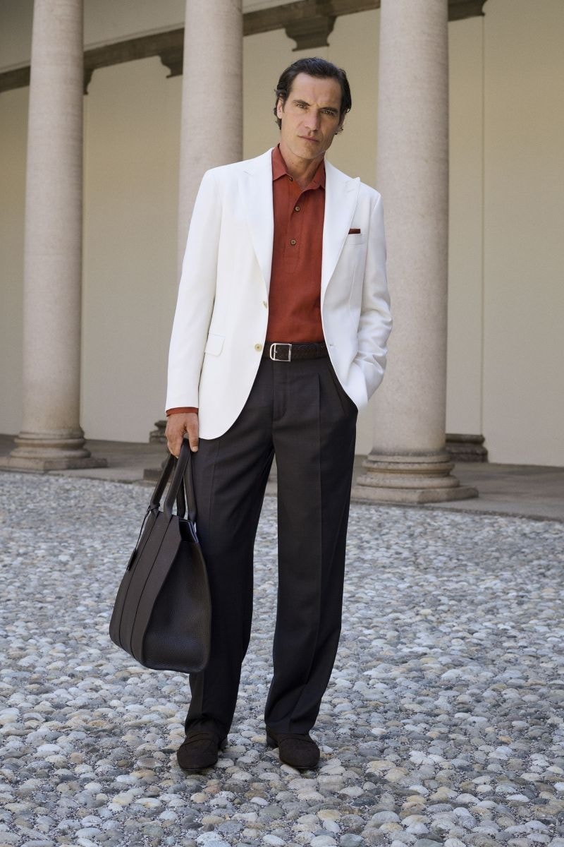 Un look Brioni spring-summer 2027 (courtesy Brioni)