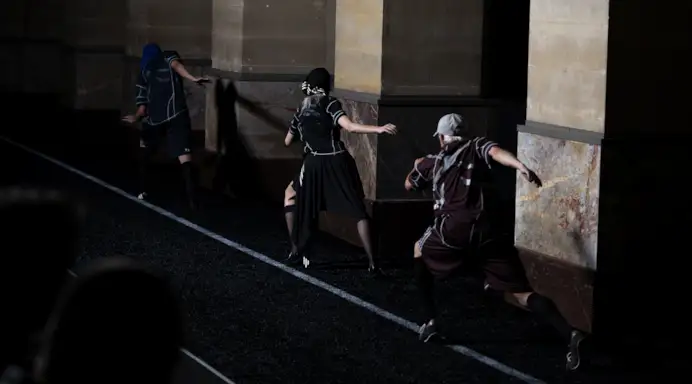 Un momento della performance di Y-3 spring-summer 2027 (courtesy Y-3)