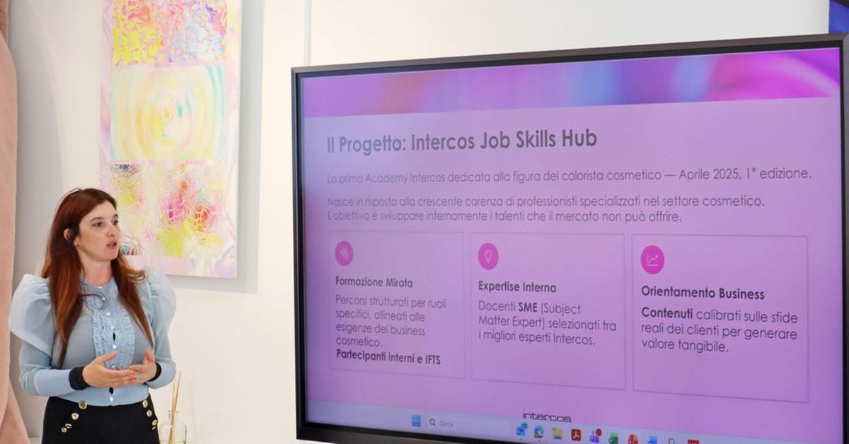Un momento dell'academy di Intercos e Ali lavoro (courtesy Intercos)