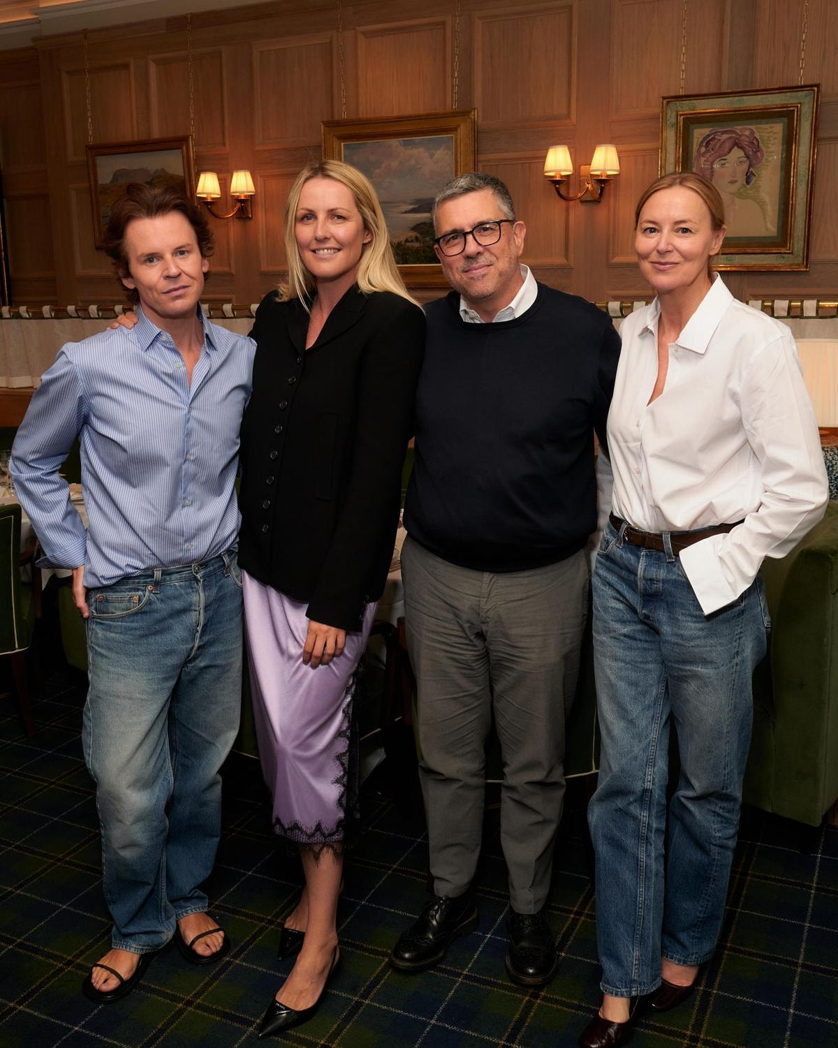 Da sinistra Christopher Kane, Laura Weir, Andrea Baldo e Tammy Kane (ph Darren Gerrish, courtesy Bfc)