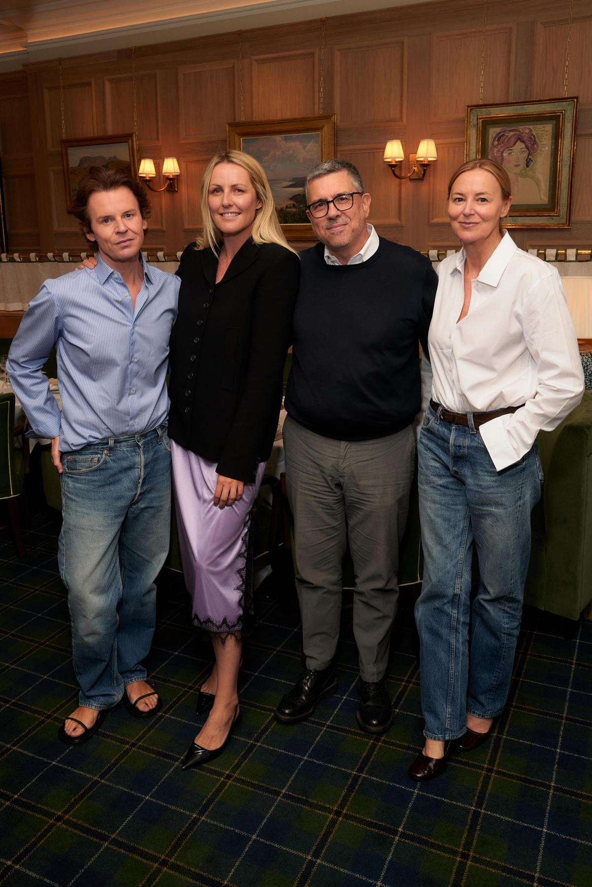 Da sinistra Christopher Kane, Laura Weir, Andrea Baldo e Tammy Kane (ph Darren Gerrish, courtesy Bfc)