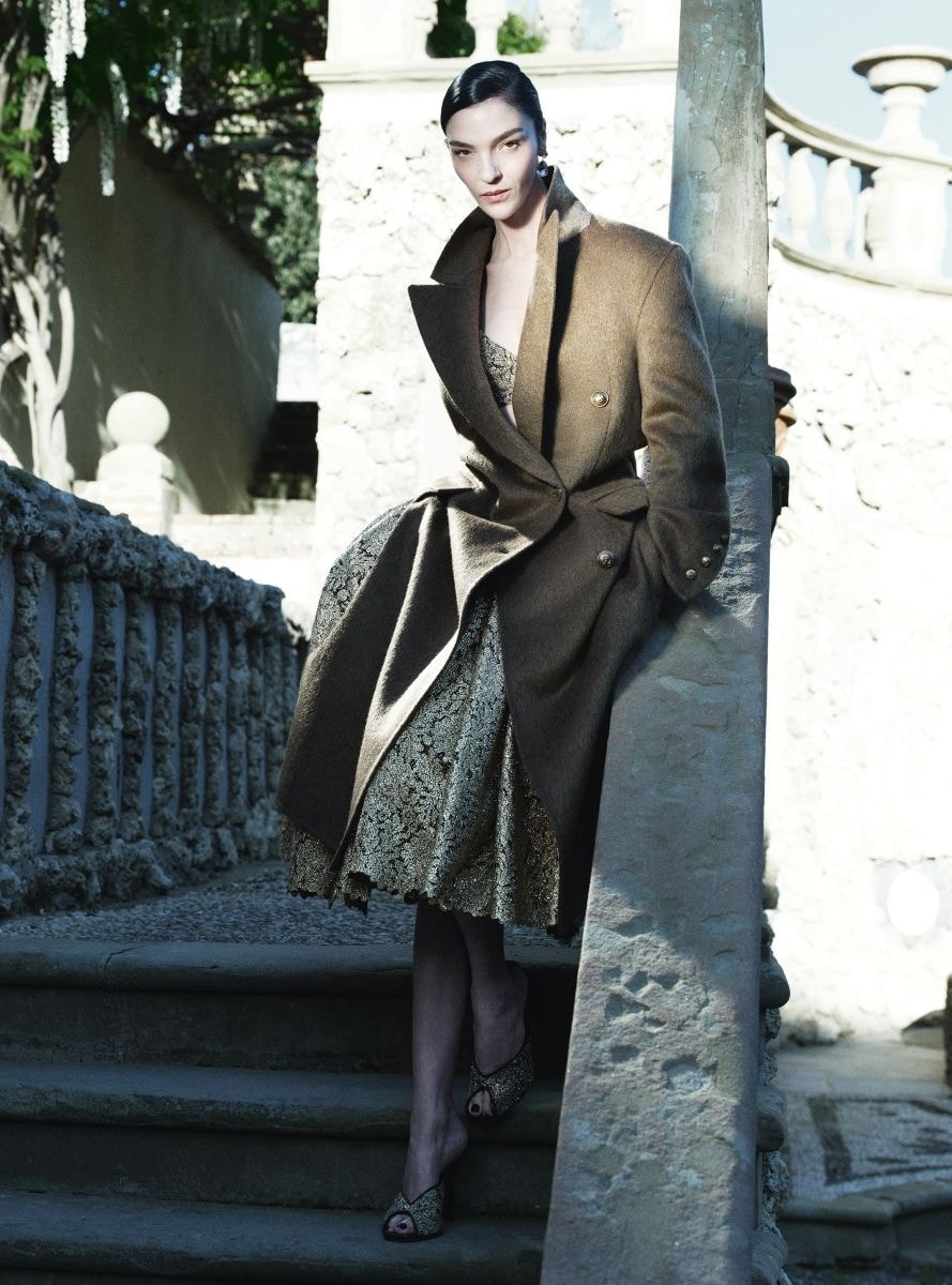 La supermodella Mariacarla Boscono per l'adv fall-winter 2026/27 di Ermanno Scervino (courtesy Ermanno Scervino)