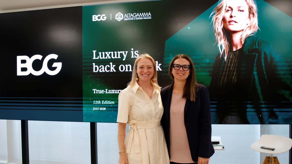 Da sinistra, Guia Ricci di Bcg ed Elena Besana di Altagamma alla presentazione dello studio (ph Imagoeconomica)