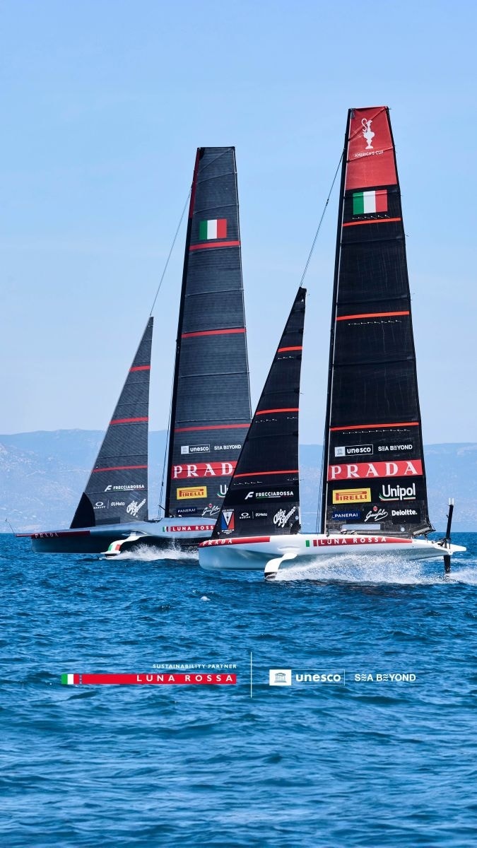 La partnership tra Sea beyond e Unesco per Luna rossa (courtesy Prada)