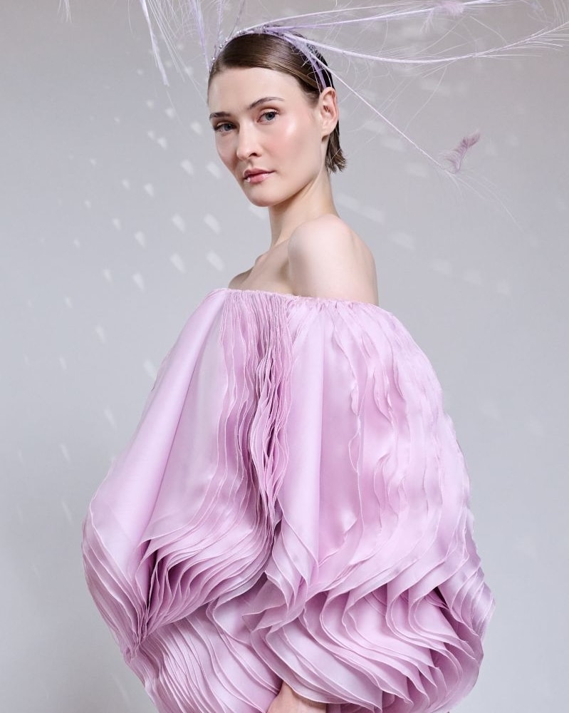 Un look haute couture fall-winter 2026/27 di Antonio Grimaldi (courtesy Antonio Grimaldi)