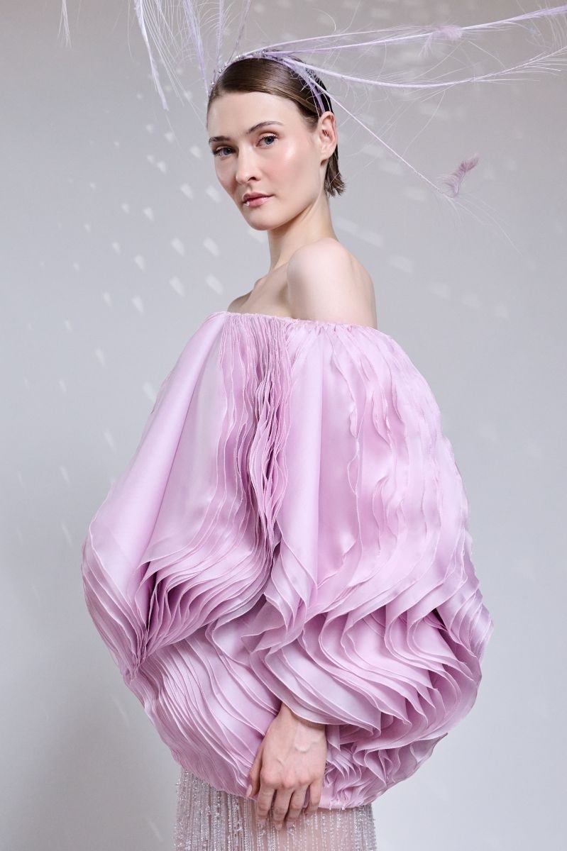 Un look haute couture fall-winter 2026/27 di Antonio Grimaldi (courtesy Antonio Grimaldi)