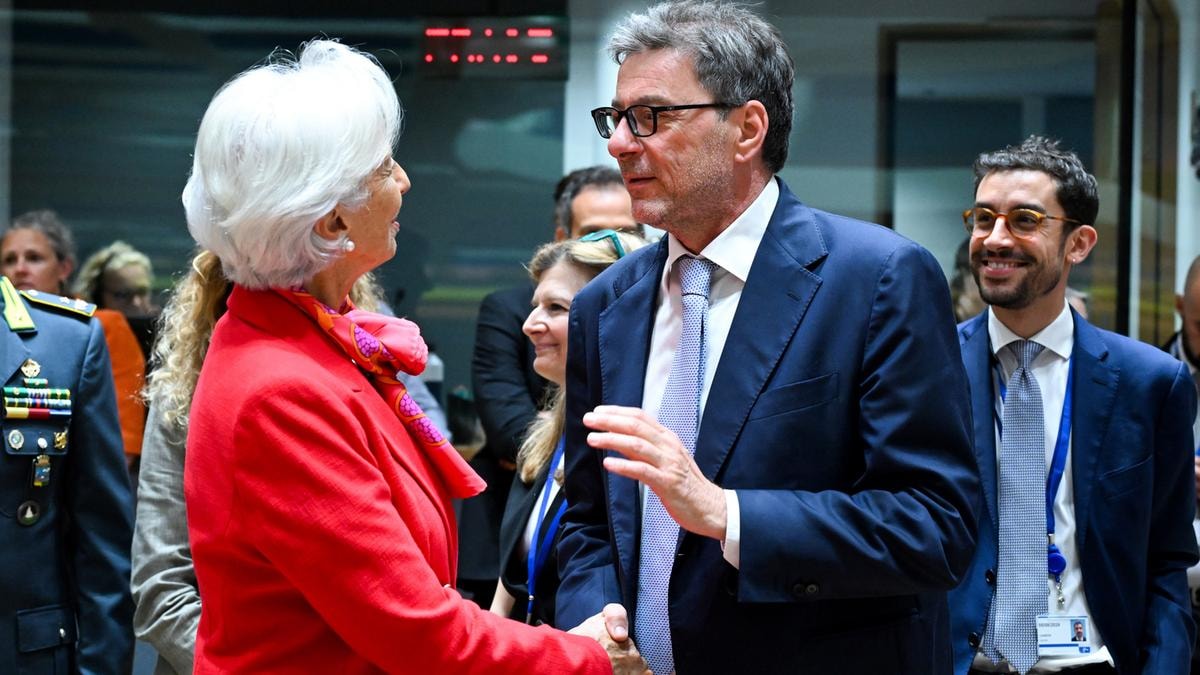 Christine Lagarde e Giancarlo Giorgetti