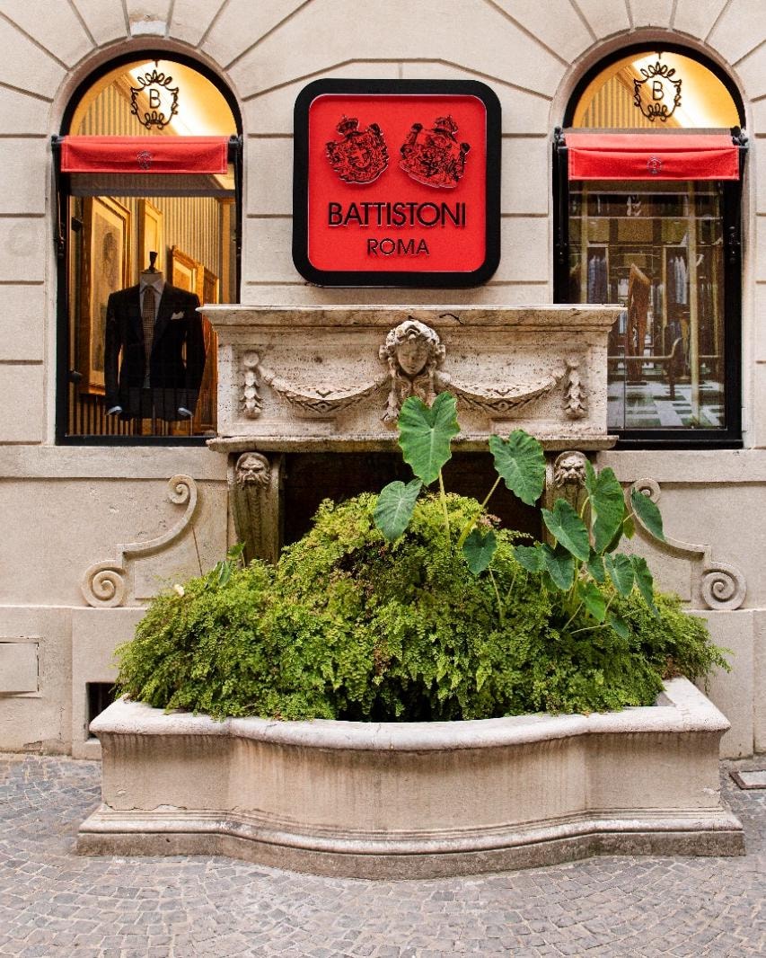 La boutique di Battistoni in via dei Condotti a Roma (courtesy Battistoni)