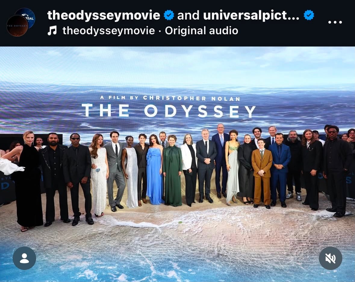 La première di Londra di the Odyssey (ph Instagram @theodysseymovie)