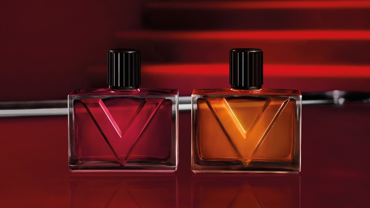 Il duo di fragranze Vendetta donna e uomo di Valentino beauty (courtesy Valentino beauty)