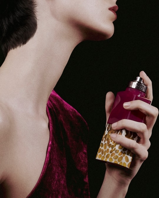 Un visual del nuovo profumo Velvet violet (courtesy Dries Van Noten)
