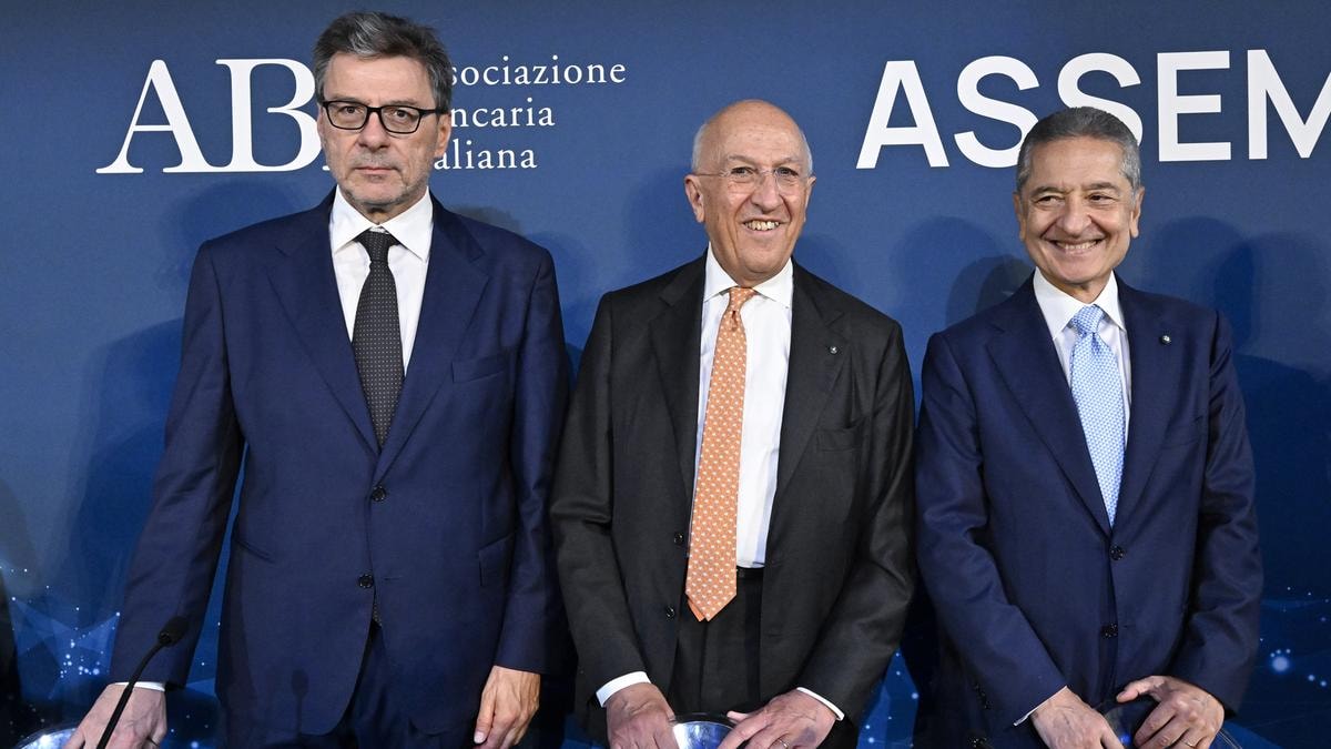 Giancarlo Giorgetti, Antonio Patuelli e Fabio Panetta