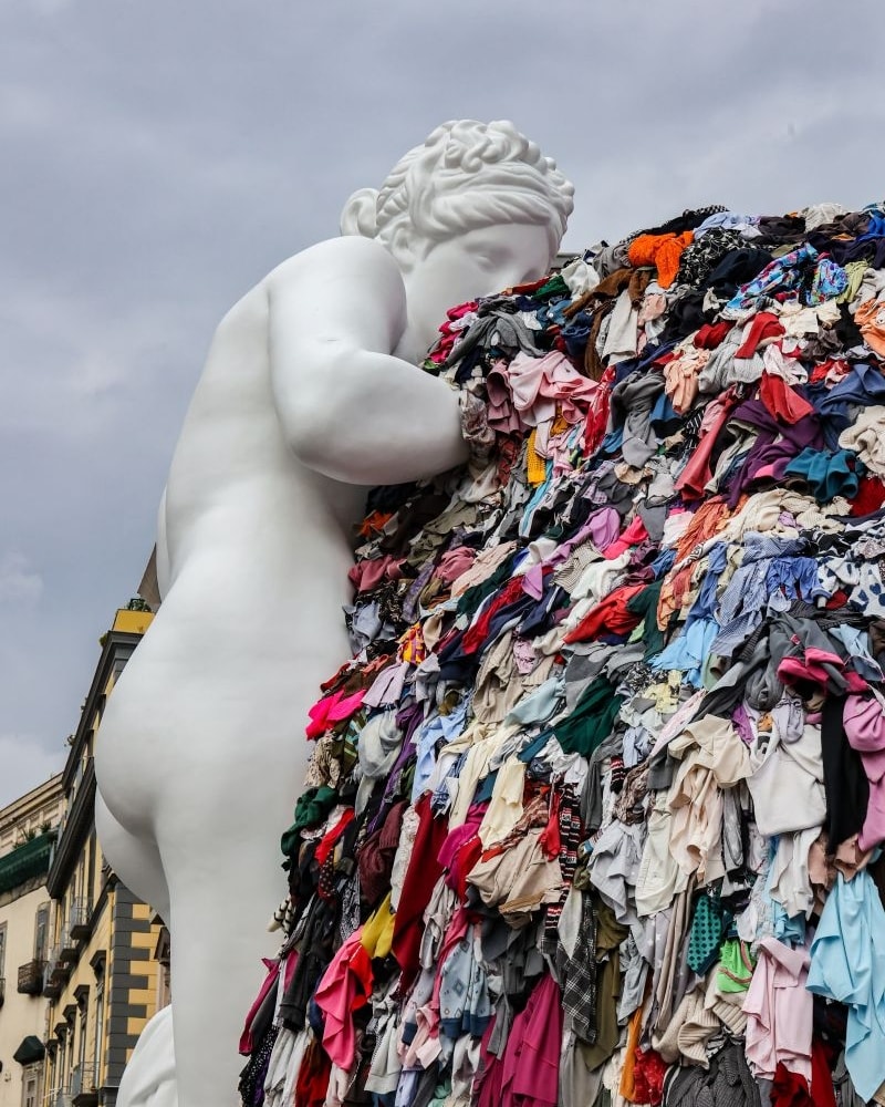 La Venere degli stracci di Michelangelo Pistoletto a Napoli (ph Imagoeconomica)