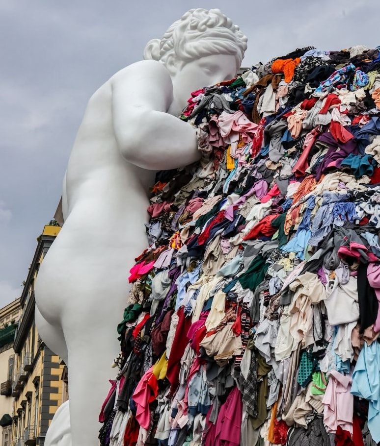La Venere degli stracci di Michelangelo Pistoletto a Napoli (ph Imagoeconomica)