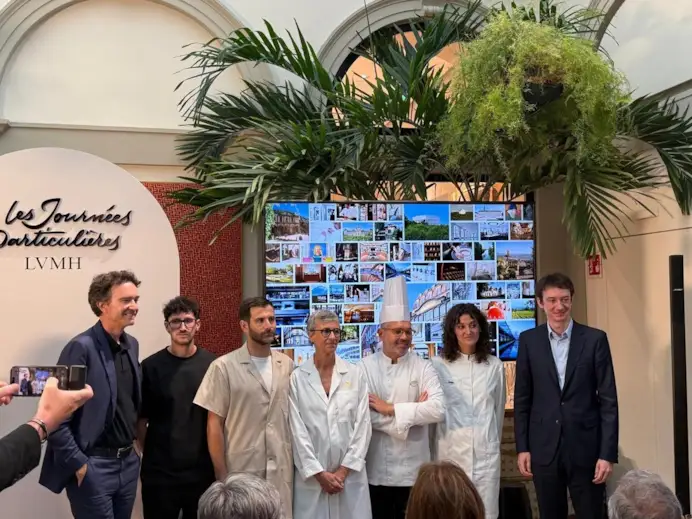 Un momento della presentazione delle Journées particulières, con Antoine e Frédéric Arnault (fotoTommaso Palazzi)