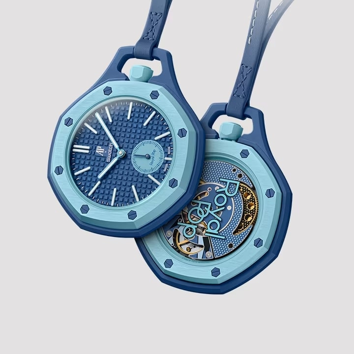 Una campagna della collezione Royal pop di Swatch in collaborazione con Audemars Piguet (ph Swatch group official website)