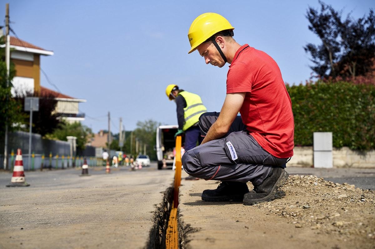 La posa della fibra di Fibercop
