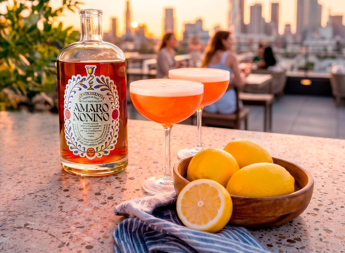 Nel cocktail Paper Plane è l'amaro Nonino a dare il distintivo color corallo.