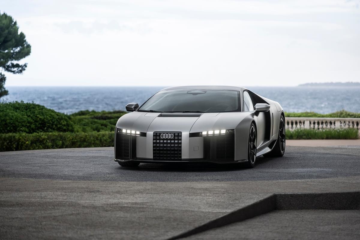 Titanium, outdoor static photo, exterior, three-quarter front view