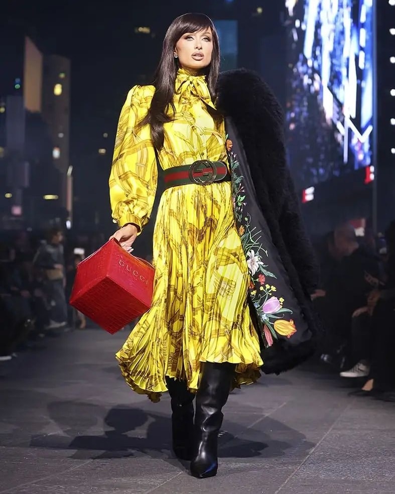Un look Gucci cruise 2027 (courtesy Gucci)