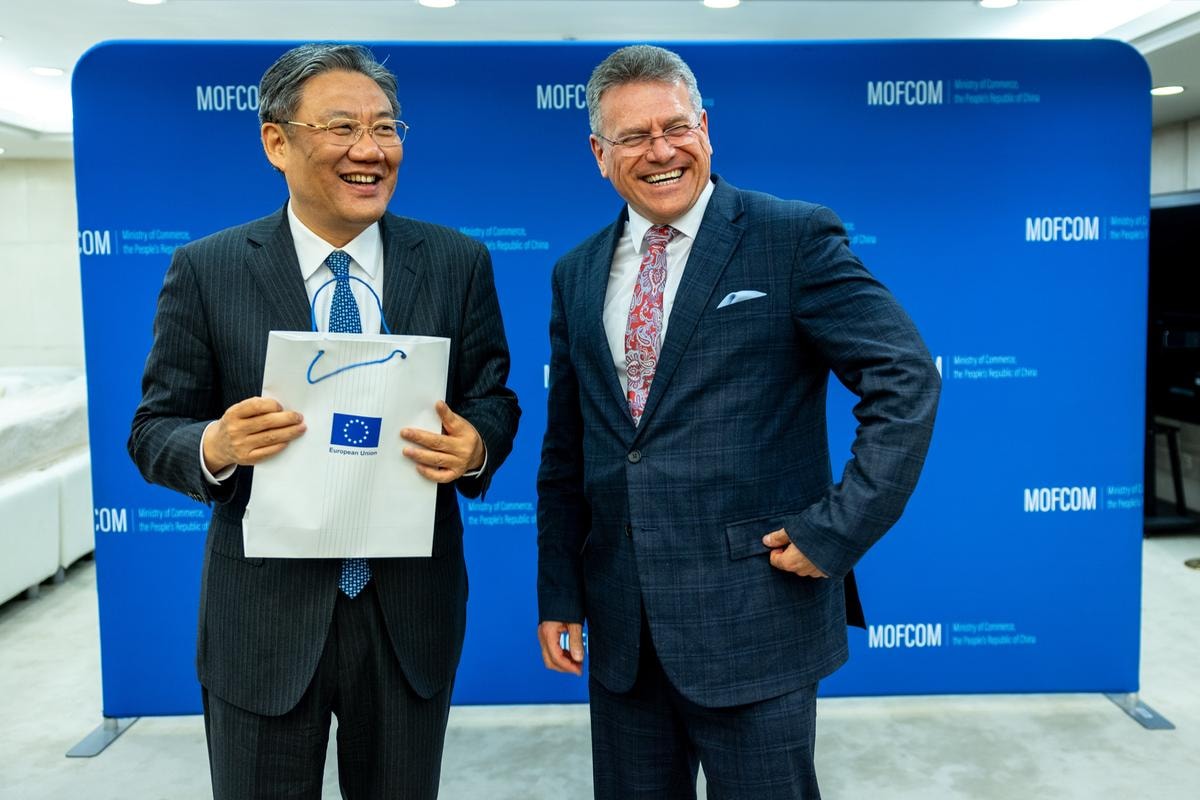 Wang Wentao e Maroš Šefcovic